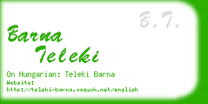 barna teleki business card